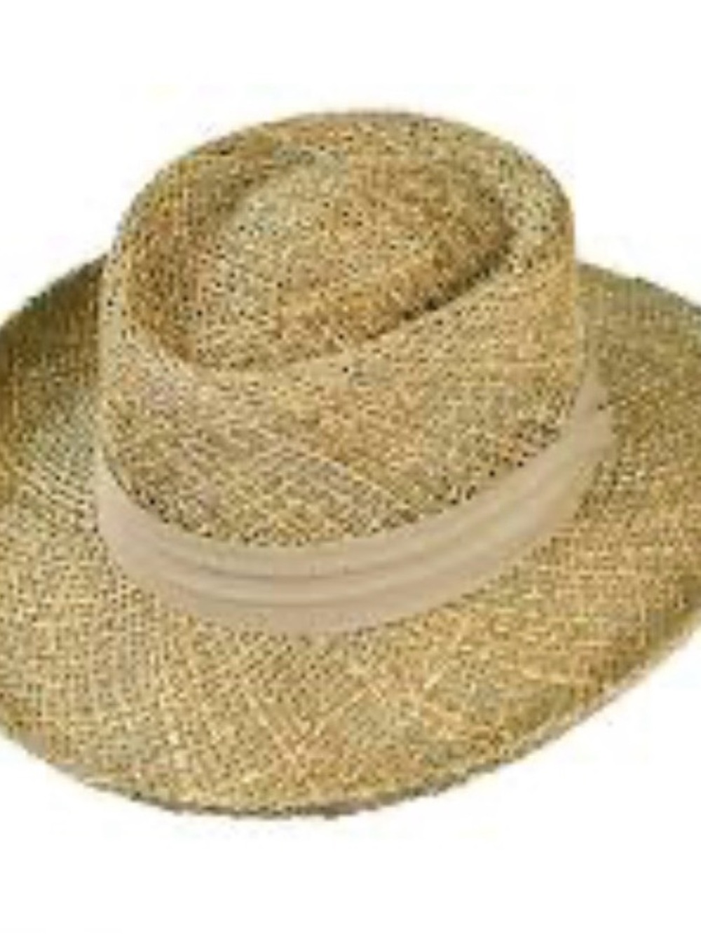 Jax Large/XlLarge Natural Straw Fedora with Beige Band
